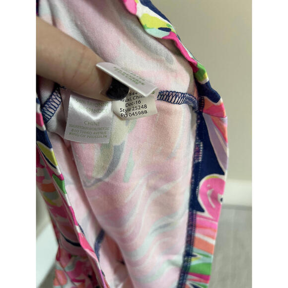 Lilly Pulitzer Tiki Wrap Romper | Banana Flambe Print | Size M - Picture 8 of 8